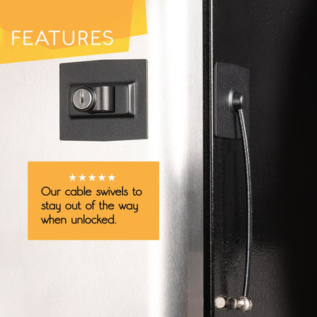 Premium Refrigerator Lock with built - in keyed lock - Computer Security Products